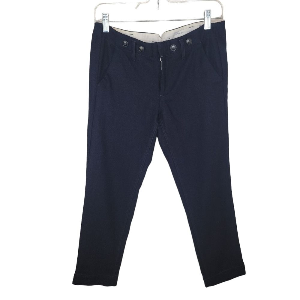 Paper Boy Anthropologie Navy Blue wool ankle trousers size 4